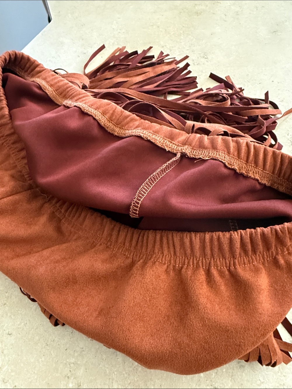 Faux suede fringe skirt - Picture 3 of 5
